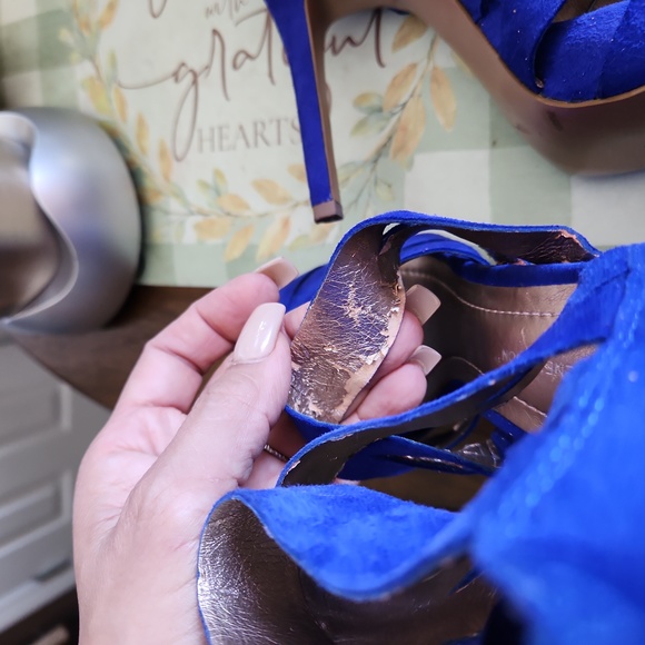 BCBG generations suede blue sandals - Picture 5 of 5